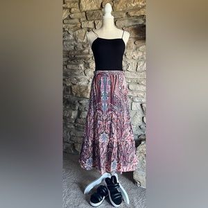 NWT Philosophy Paisely Print Maxi Skirt
